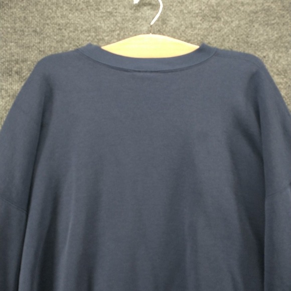 SCI Men's Snowshoe Pullover Sweatshirt Blue XXL Solid Embroidered Vintage USA - Picture 7 of 15